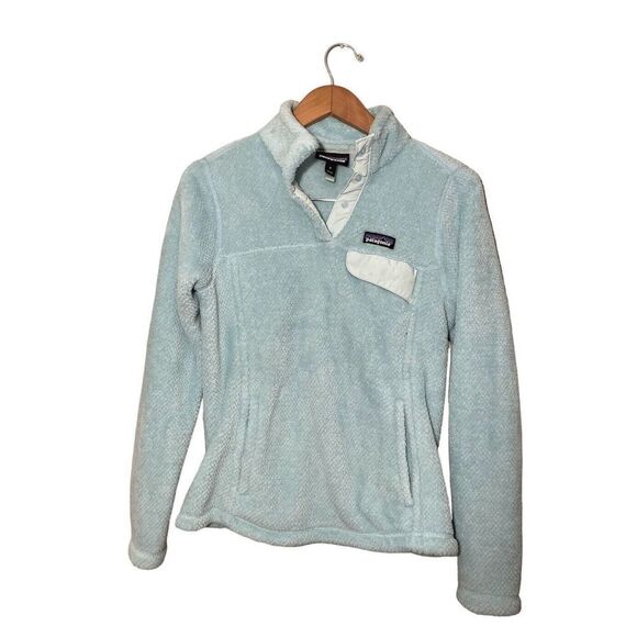 Patagonia Powder Blue Re-Tool Snap T Sweatshirt Fleece 25443 Womens Small - Picture 1 of 7